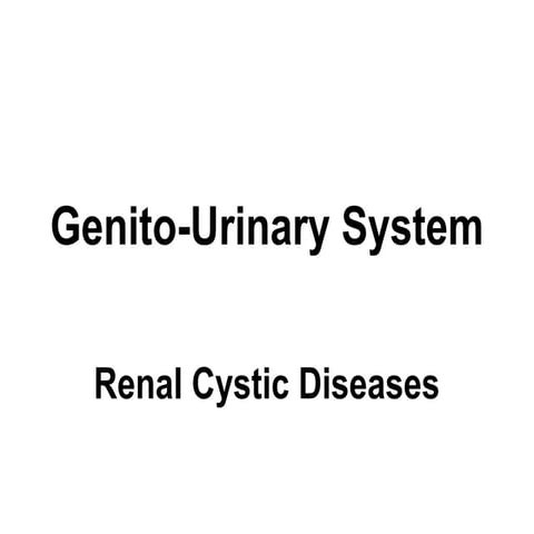 Diagnostic Imaging of Renal Cystic Diseases