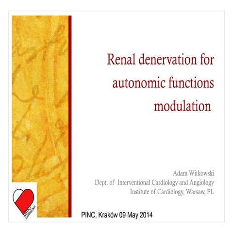 Renal denervation - prof. Adam Witkowski