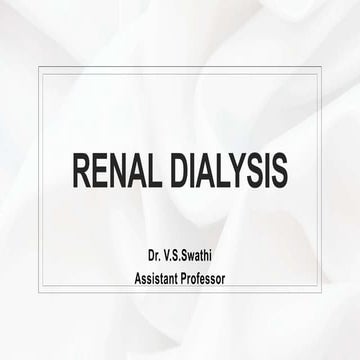 Renal dialysis
