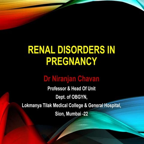 Renal disorders in pregnancy
