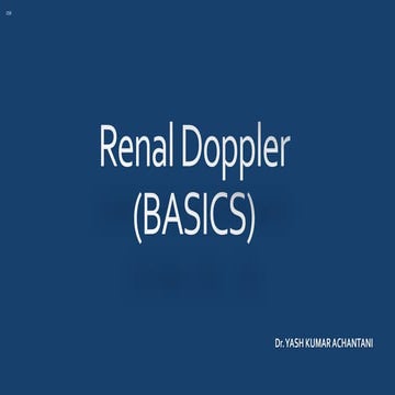 Basics of Renal Doppler