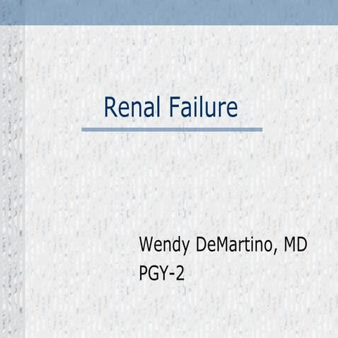 Renal failure