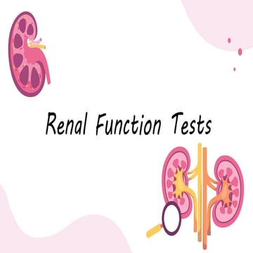 Renal Function Tests.pdf of human physiology | PDF