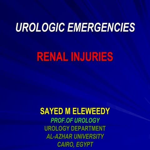 Renal injuries by Sayed Eleweedy