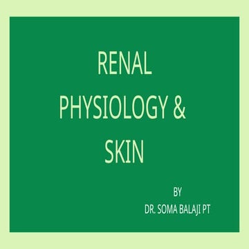 Renal Physiology and Skin – Complete Overview