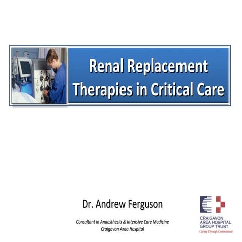 Renal replacement therapy in intensive care