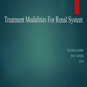 Renal system management
