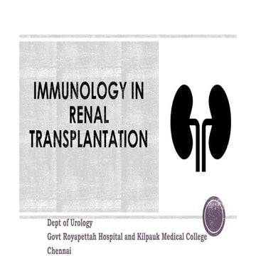 Renal transplant  immunology