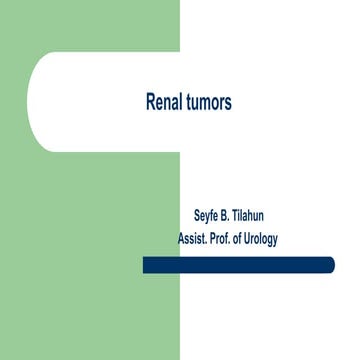 Renal tumors Lecture for medicine students