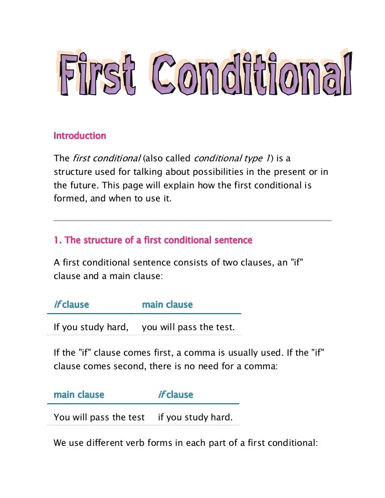 Use of conditionals