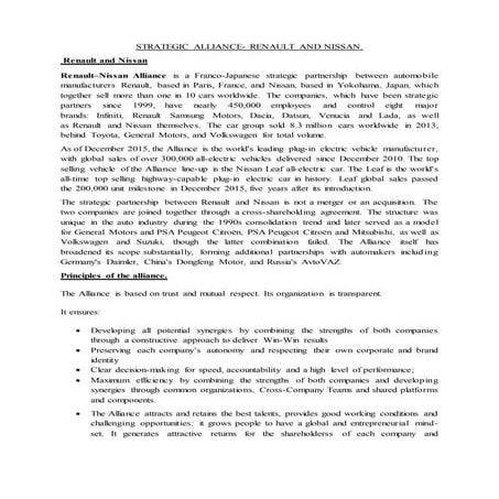 Renault nissan strategic alliance