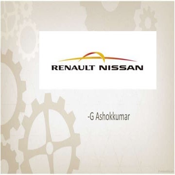Career at Renault – Nissan, Chennai