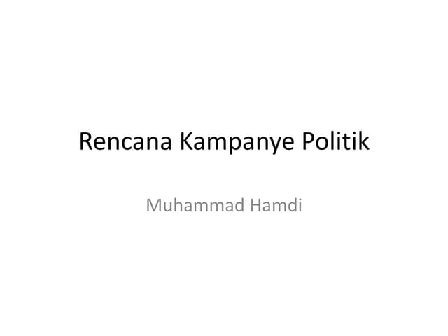 Rencana kampanye politik sharing