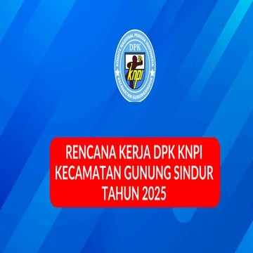 RENCANA KERJA KNPI 2025 KECAMATAN GUNUNGSINDUR | PDF