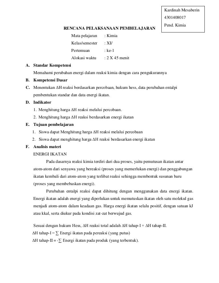 Rencana Pelaksanaan Pembelajara2