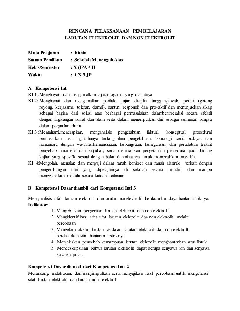 Rencana Pelaksanaan Pembelajaran