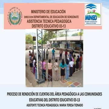 Rendición de cuentas maria t