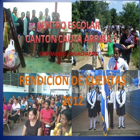 Rendicion de cuentas cauta arriba 2012
