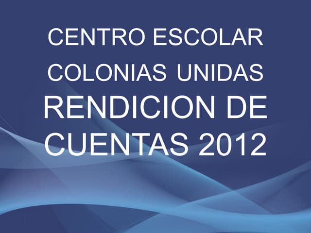 Rendicion de cuentas cecu 2012