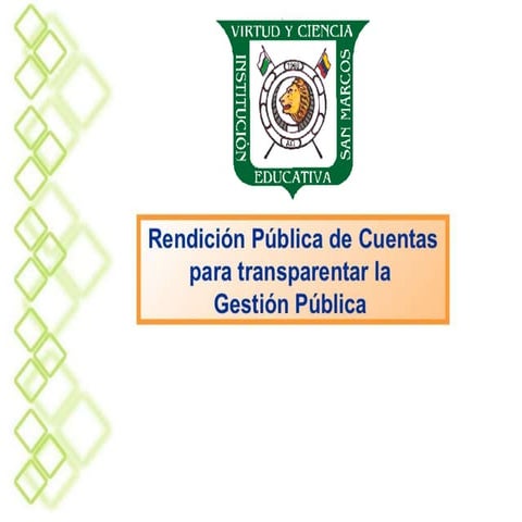 Rendición de cuentas Insesam 2013