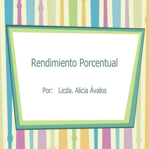 Rendimiento porcentual