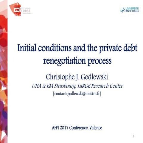 Initial conditions and the private debt renegotiation process
