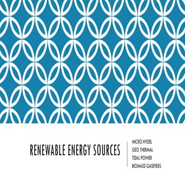 Renewable Energy Sources
