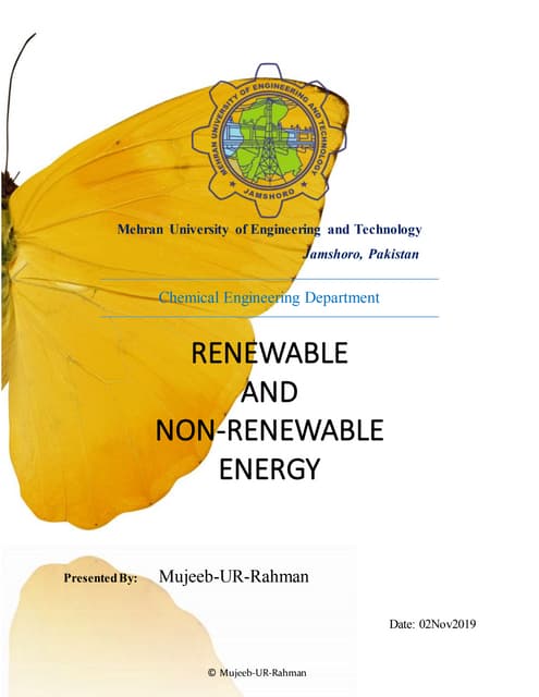 Renewable energy