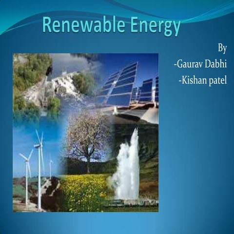 Renewable energy