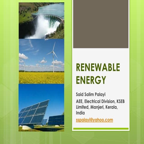 Renewable energy