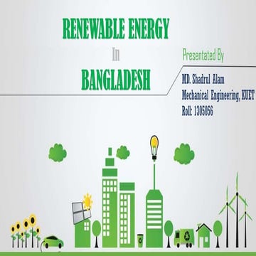 Renewable Energy & Overview in Bangladesh