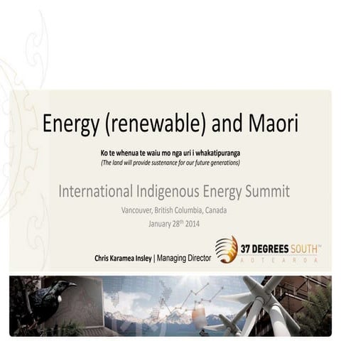 Renewable energy and maori vancouver 2014