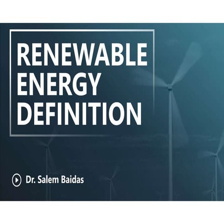 Renewable Energy Definition          