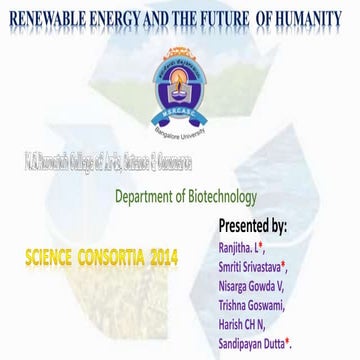 Renewable energy & the future of Humanity