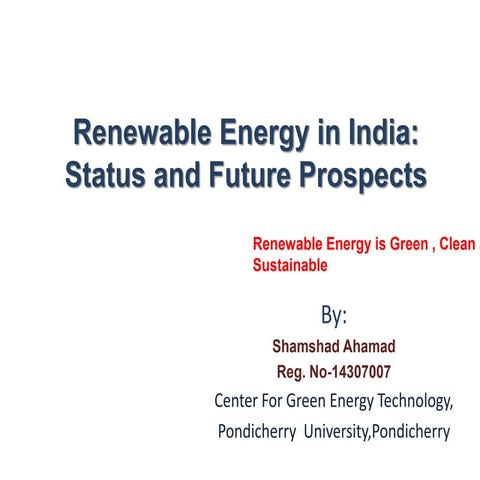 Renewable energy in india
