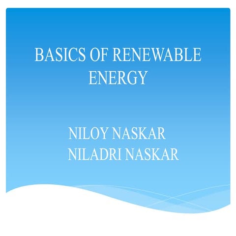 Basics Of Renewable Energy