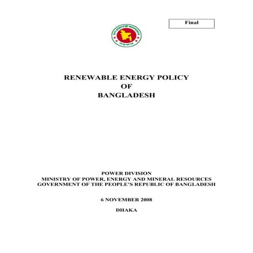 Renewable energy policy