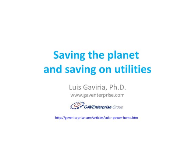 Renewable Energy Savings Home