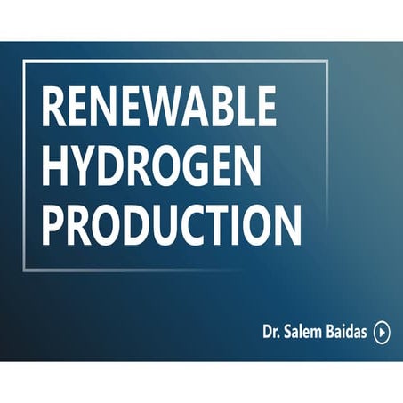 Renewable Hydrogen Production | PDF