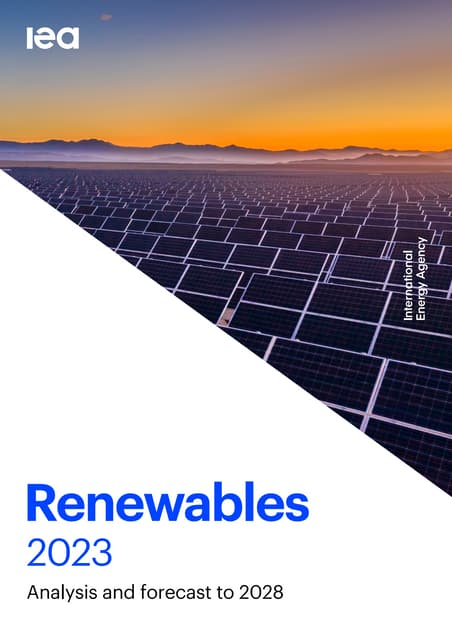 IEA Global Renewables Report 2023