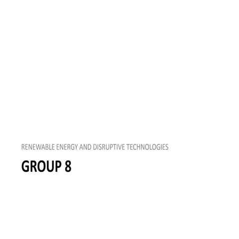 Renewables & disruptive technologies