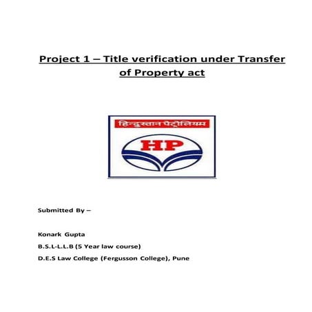 Title Verification under Transfer of Property Act