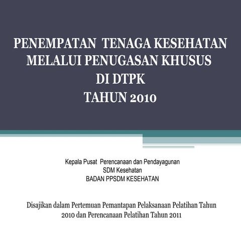 Pelayanan Kesehatan di DTPK.pptddddddddd | PPT
