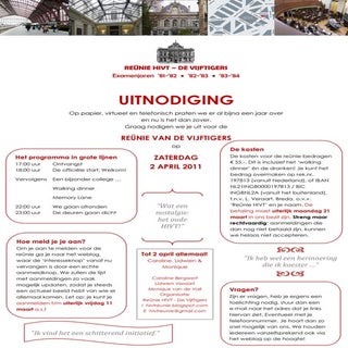 HIVT-reunie De Vijftigers - 2 april...