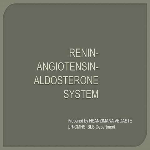 Renin angiotensin aldosterone system | PPTX