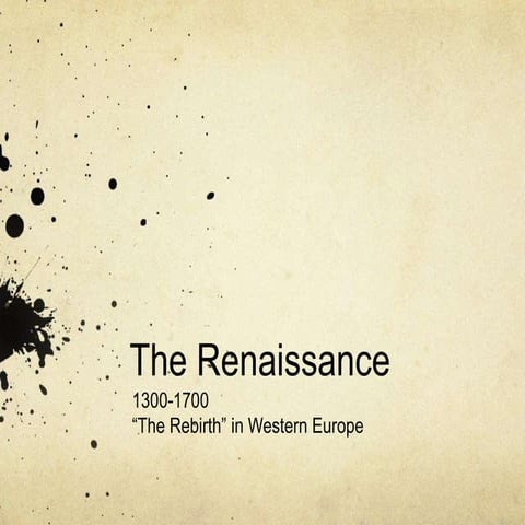 Rennaissance notes