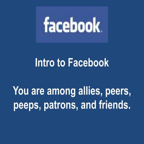 Intro to Facebook by Renne Emiko Brock-Richmond
