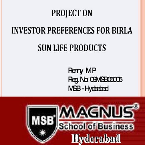 Project at  birla sun life