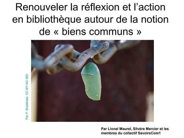 Renouveler la réflexion et l’action en bibliothèque autour de la notion de bi...