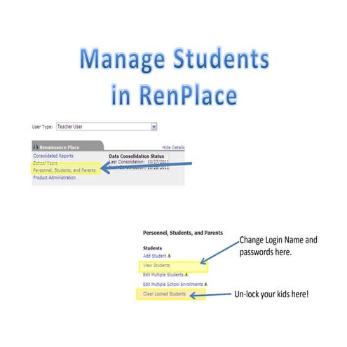 Ren place manage students
